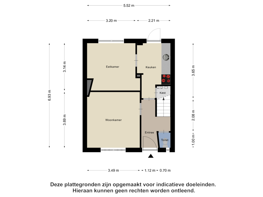 Bekijk plattegrond van Begane grond van Diepenbrockstraat 20