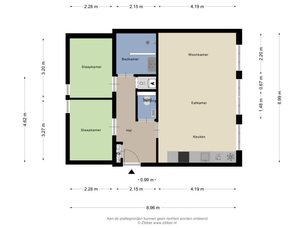 Bekijk plattegrond van Appartement van Bankastraat 42-B