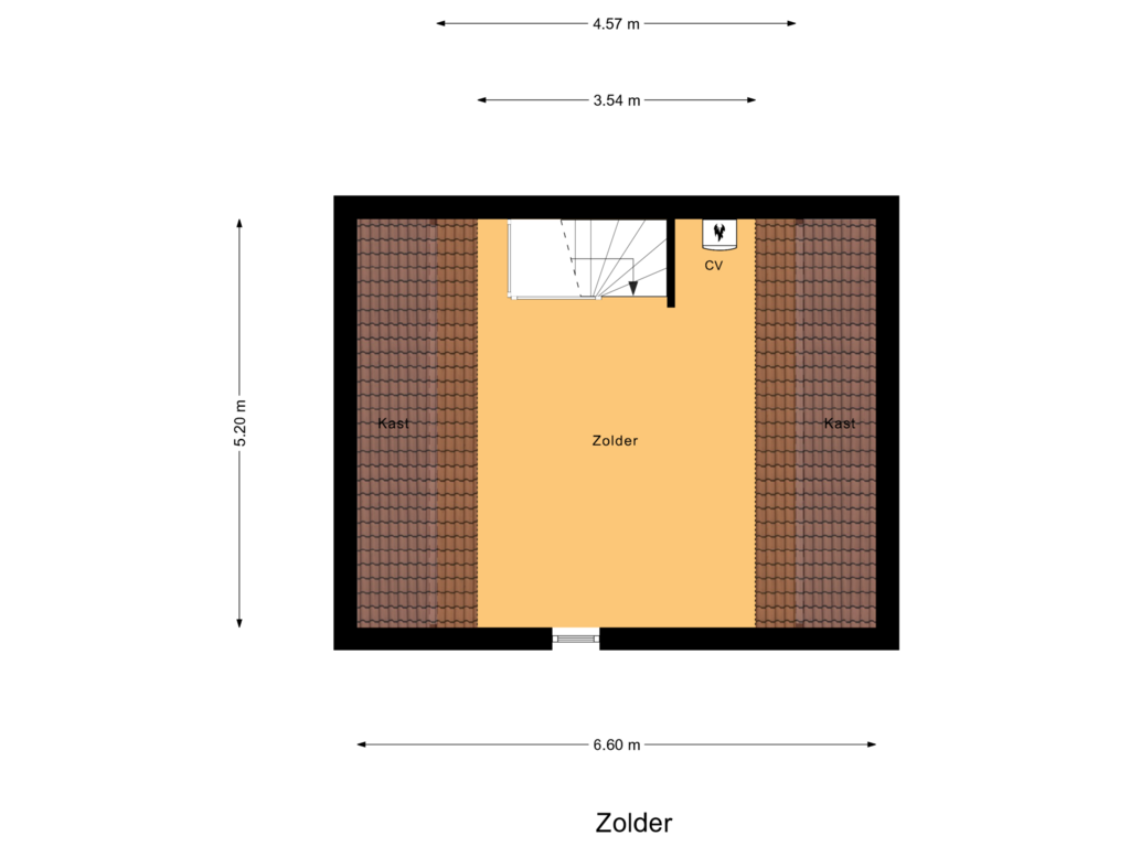 Bekijk plattegrond van Zolder van Hof van Poleij 30