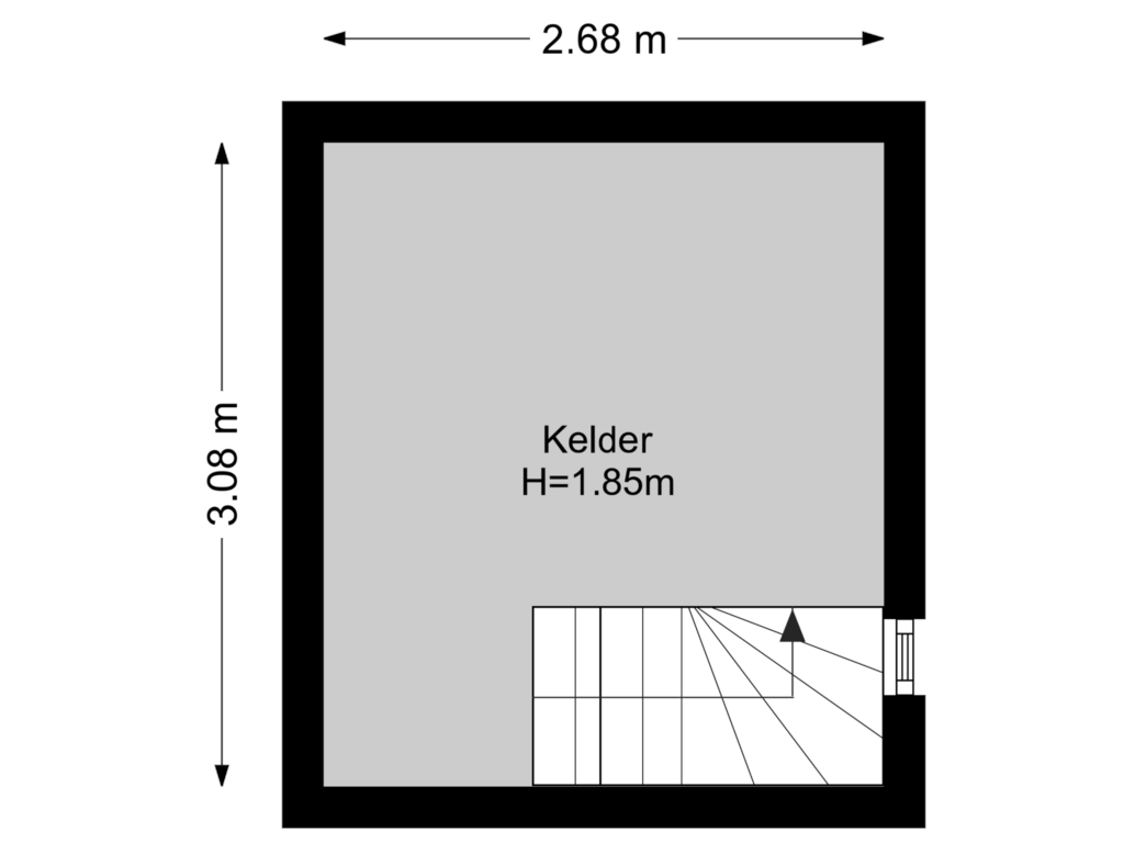 Bekijk plattegrond van Kelder van Huizerweg 65