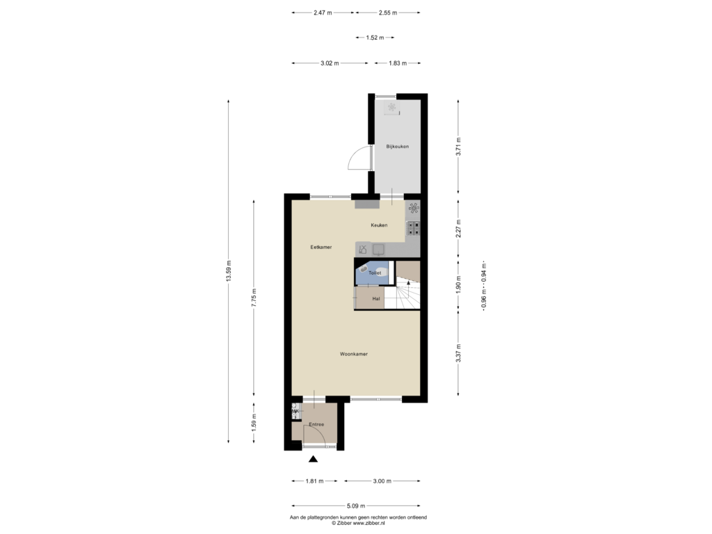 Bekijk plattegrond van Begane Grond van Hofstukken 108