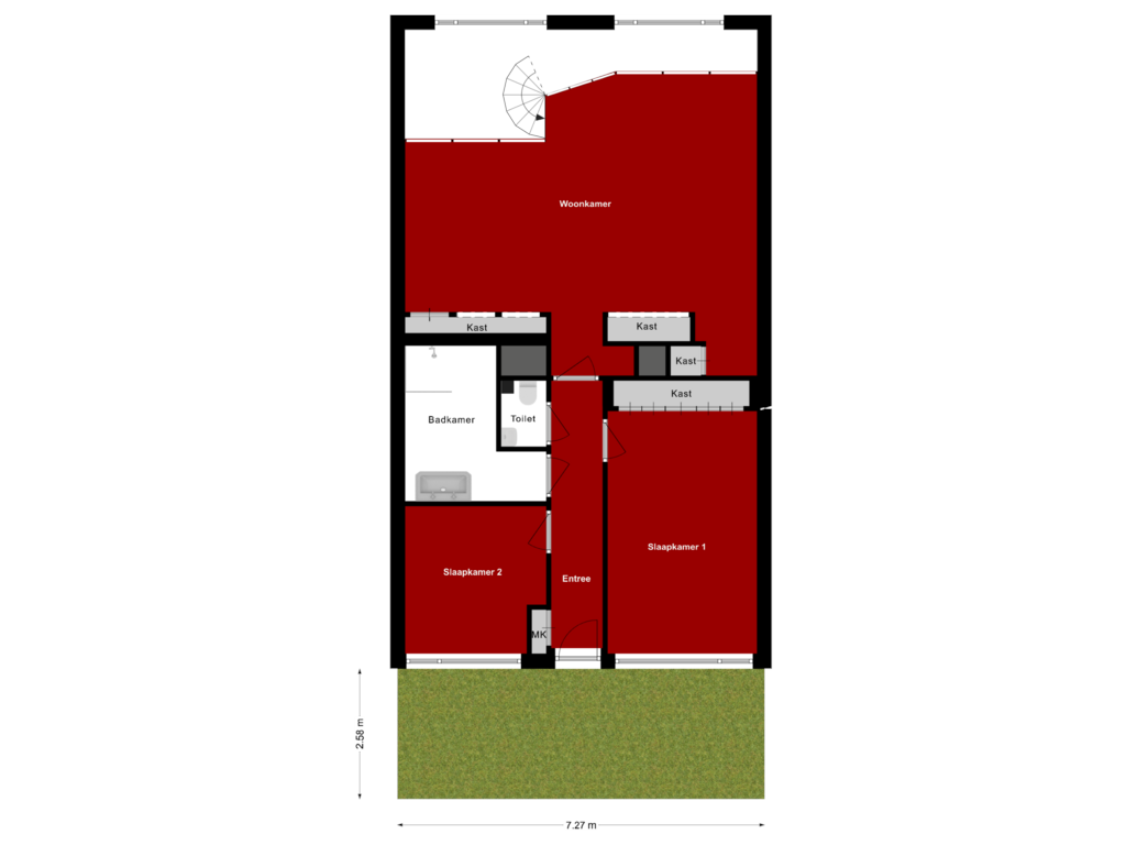 View floorplan of Situatie 2 of Statenlaan 525