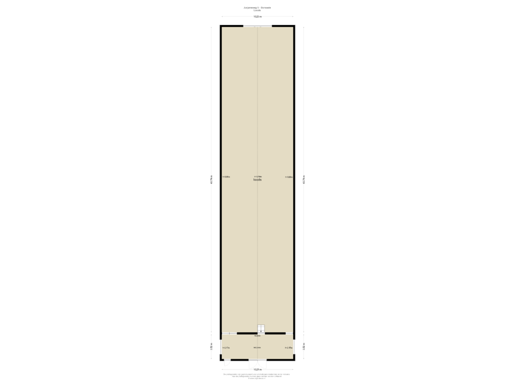 Bekijk plattegrond van Loods van Jurjaneweg 5