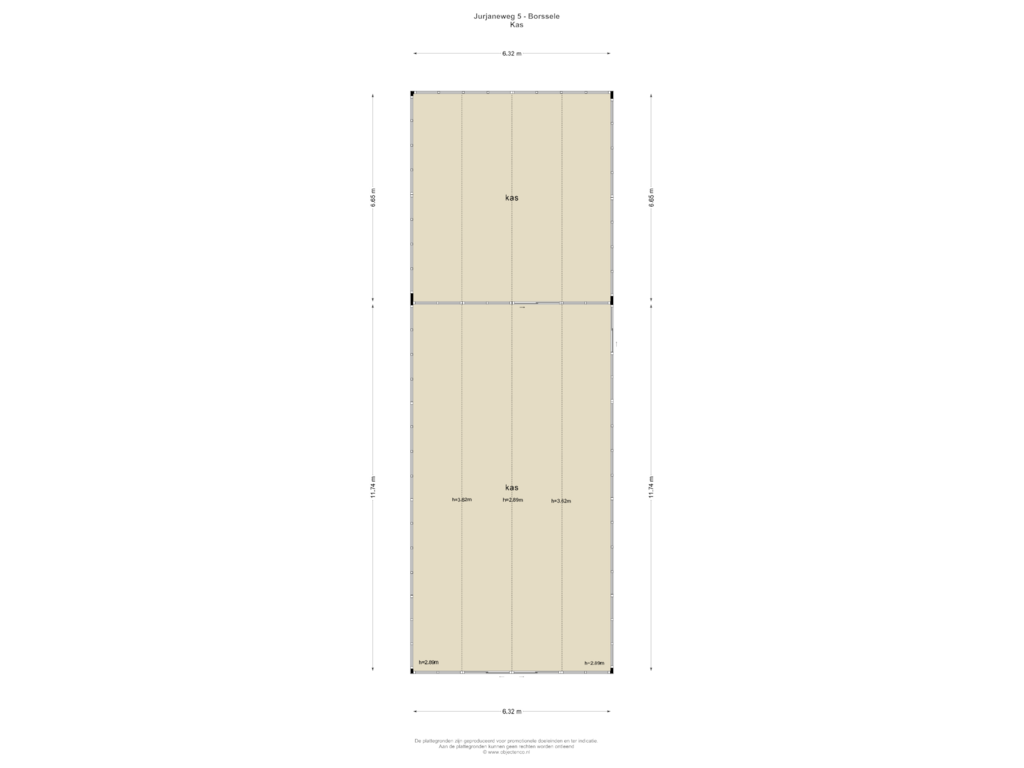 Bekijk plattegrond van Kas van Jurjaneweg 5