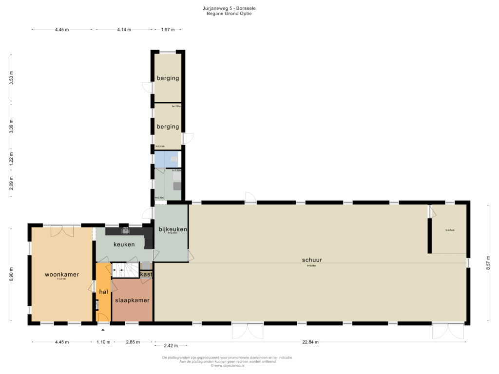 Bekijk plattegrond van Begane Grond Optie van Jurjaneweg 5