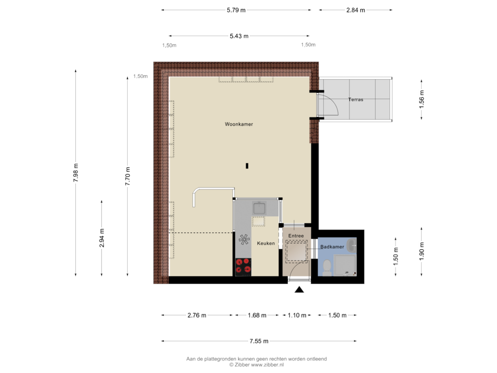 Bekijk plattegrond van Appartement van Spaarne 215