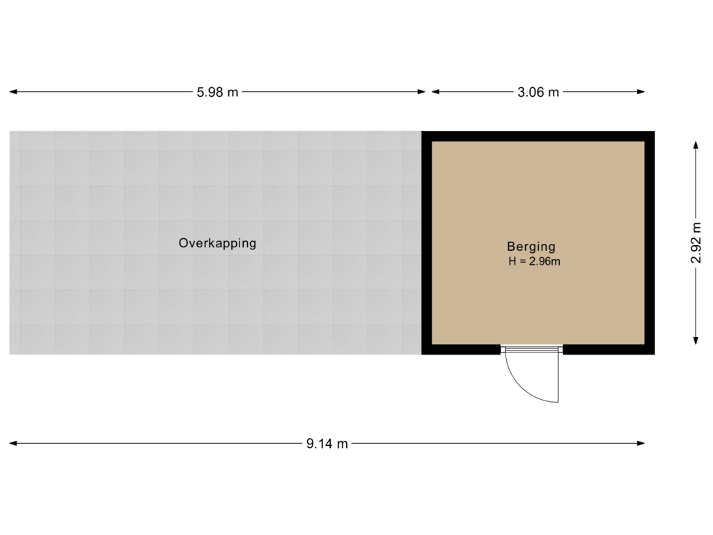 Bekijk plattegrond van Berging van Molenweg 18