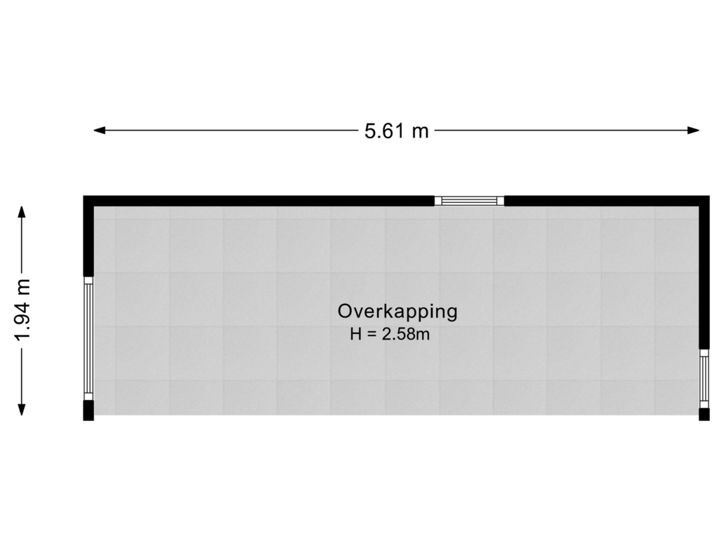 Bekijk plattegrond van Overkapping van Molenweg 18