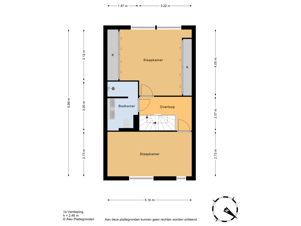 Bekijk plattegrond van 1e Verdieping van Schellingstraat 35