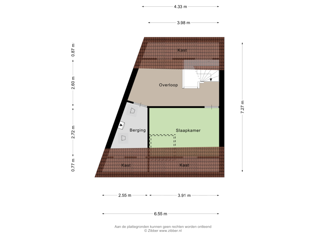 Bekijk plattegrond van Tweede verdieping van Nassaustraat 4-B