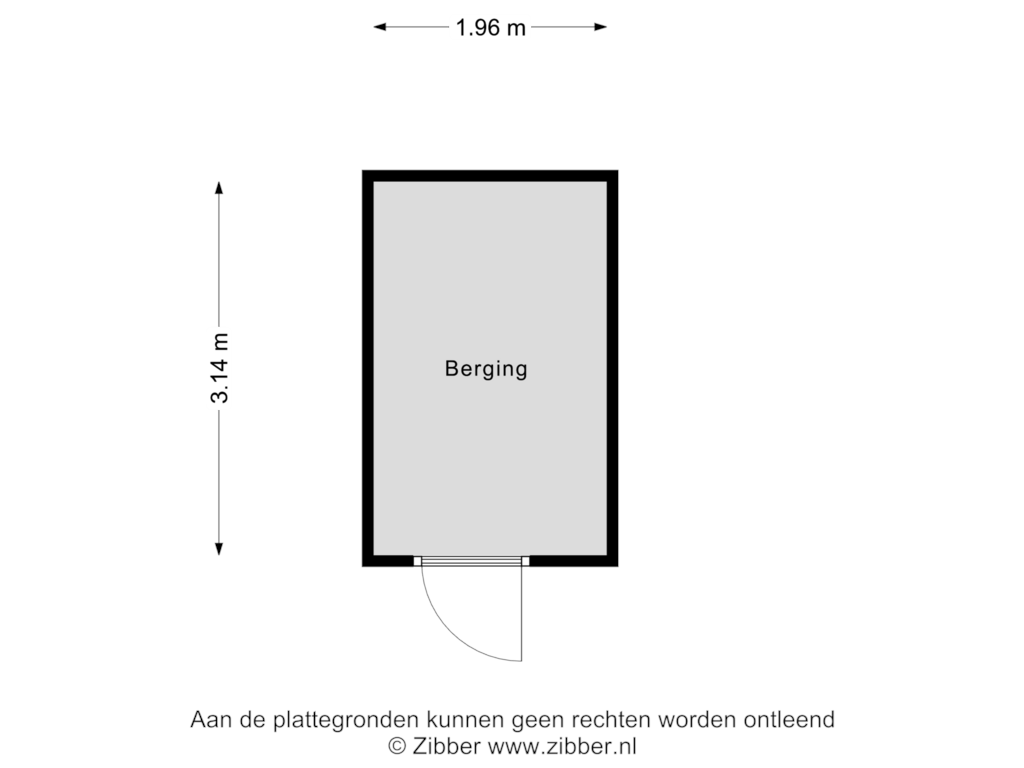 View floorplan of Berging of Wethouder Jansenlaan 244