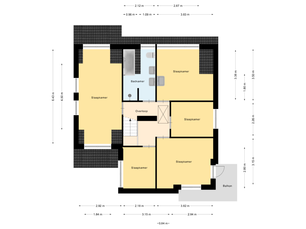 Bekijk plattegrond van 1e Verdieping van Bachstraat 10