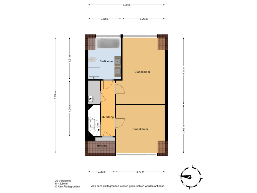 View floorplan of 2e Verdieping of Anemonenweg 36