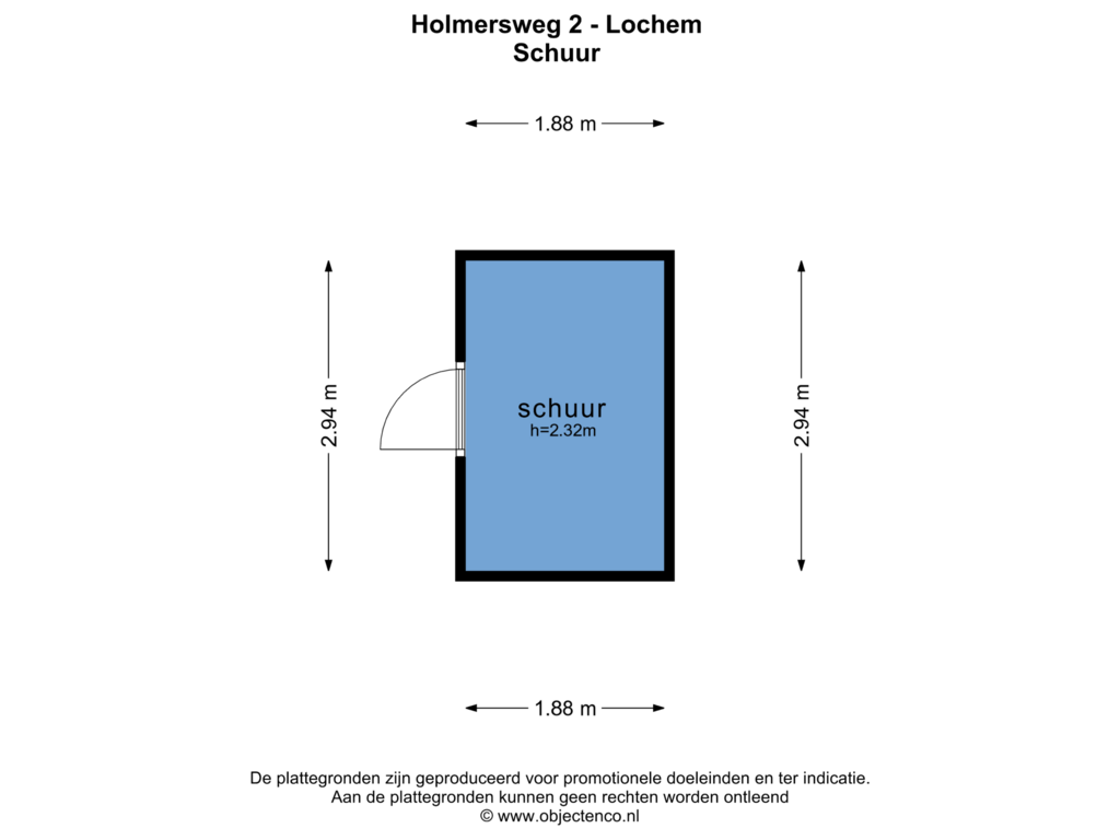 Bekijk plattegrond van Schuur van Holmersweg 2