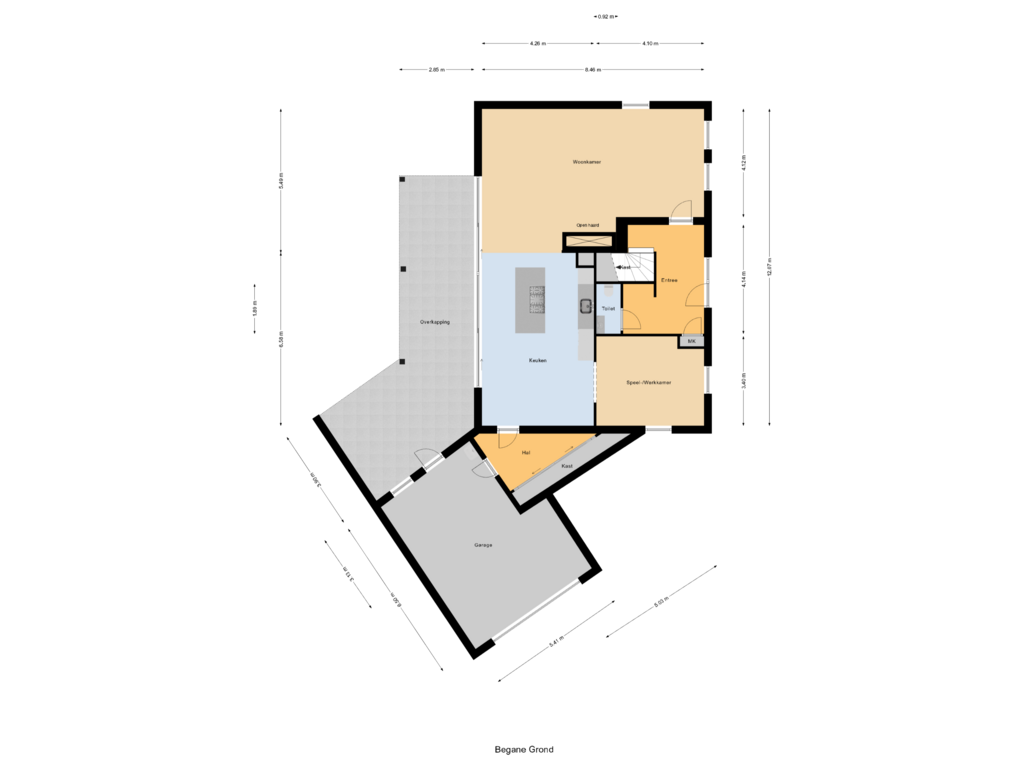 Bekijk plattegrond van Begane Grond van Kantakkers 1