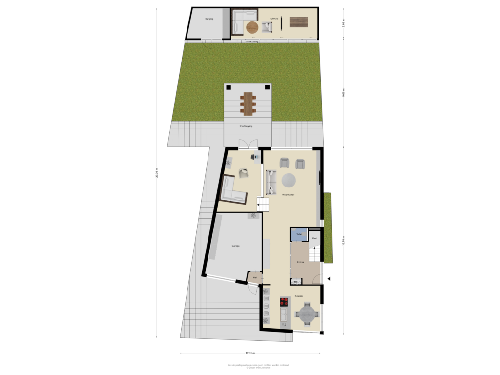 Bekijk plattegrond van Begane Grond tuin van Hester Hoofterf 26