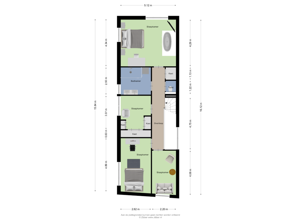 Bekijk plattegrond van Eerste Verdieping van Hester Hoofterf 26