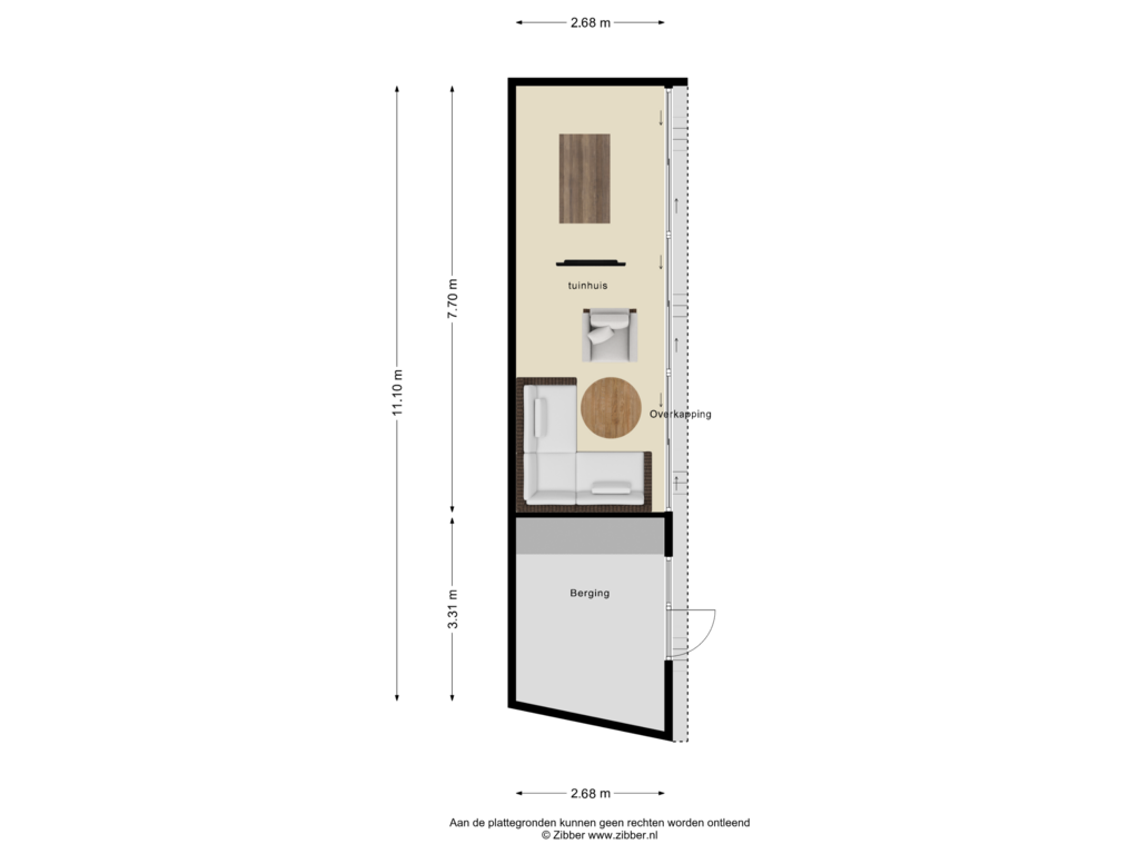 Bekijk plattegrond van Tuinhuis van Hester Hoofterf 26