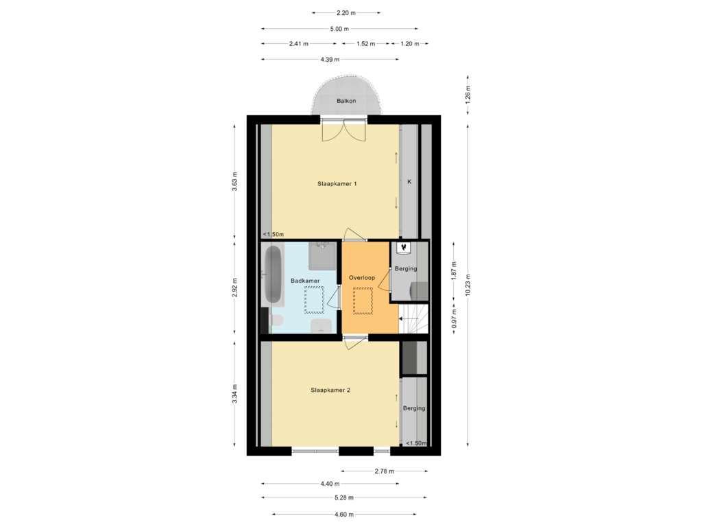 Bekijk plattegrond van Eerste Verdieping van Sluispad 32-A