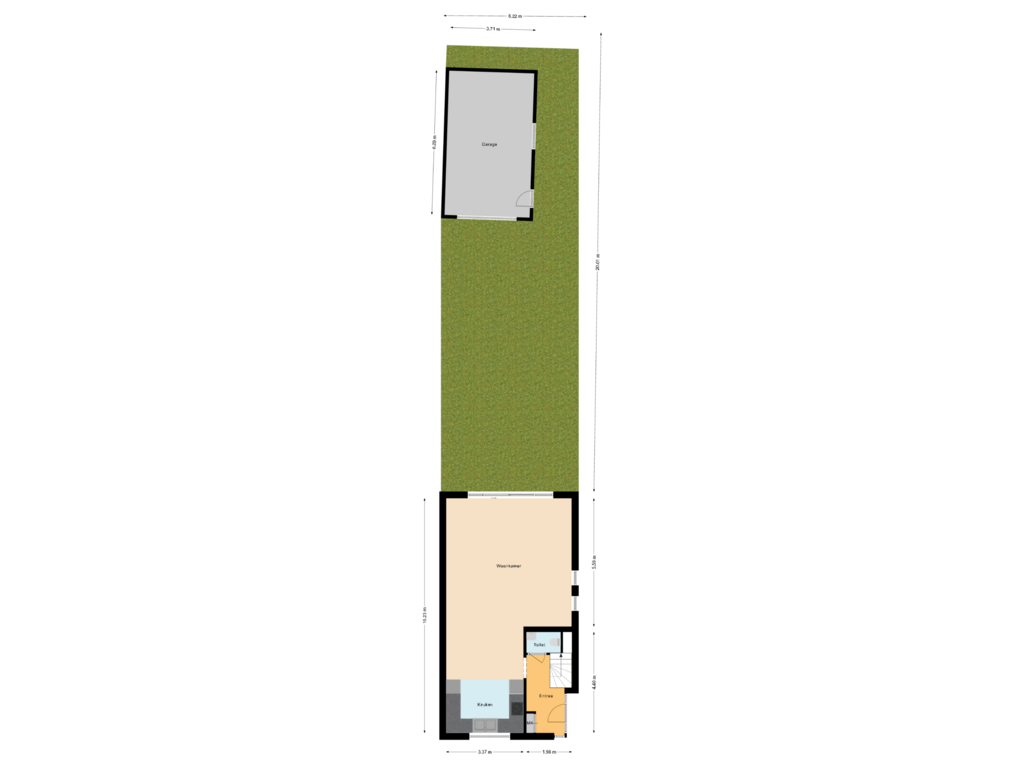 Bekijk plattegrond van Situatie van Sluispad 32-A