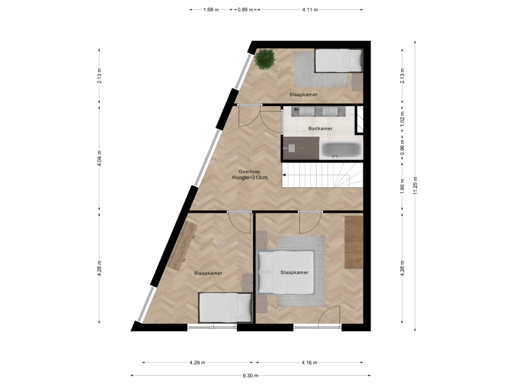 Bekijk plattegrond van Tweede Verdieping van Torenvalklaan 29