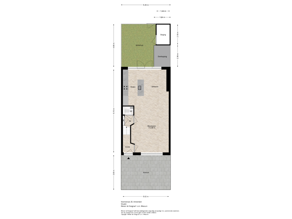 Bekijk plattegrond van Situatie van Voornestraat 20