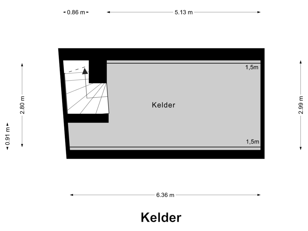 View floorplan of Kelder of Begijnenhofstraat 10