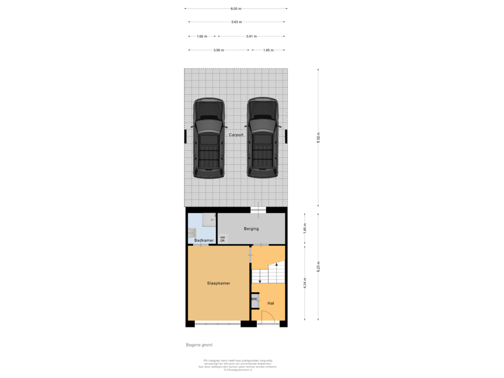 Bekijk plattegrond van Begane grond van Voltastraat 8