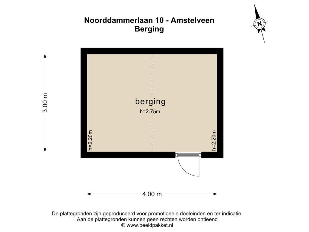 View floorplan of BERGING of Noorddammerlaan 10