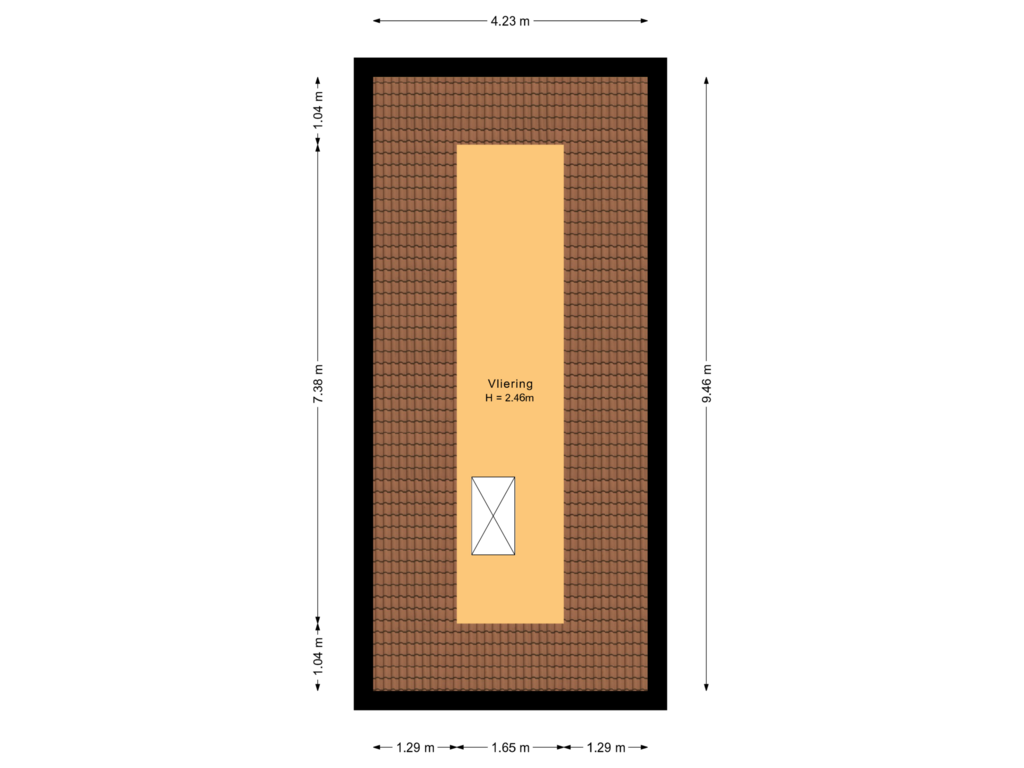 View floorplan of Vliering of Steenakkerplein 18