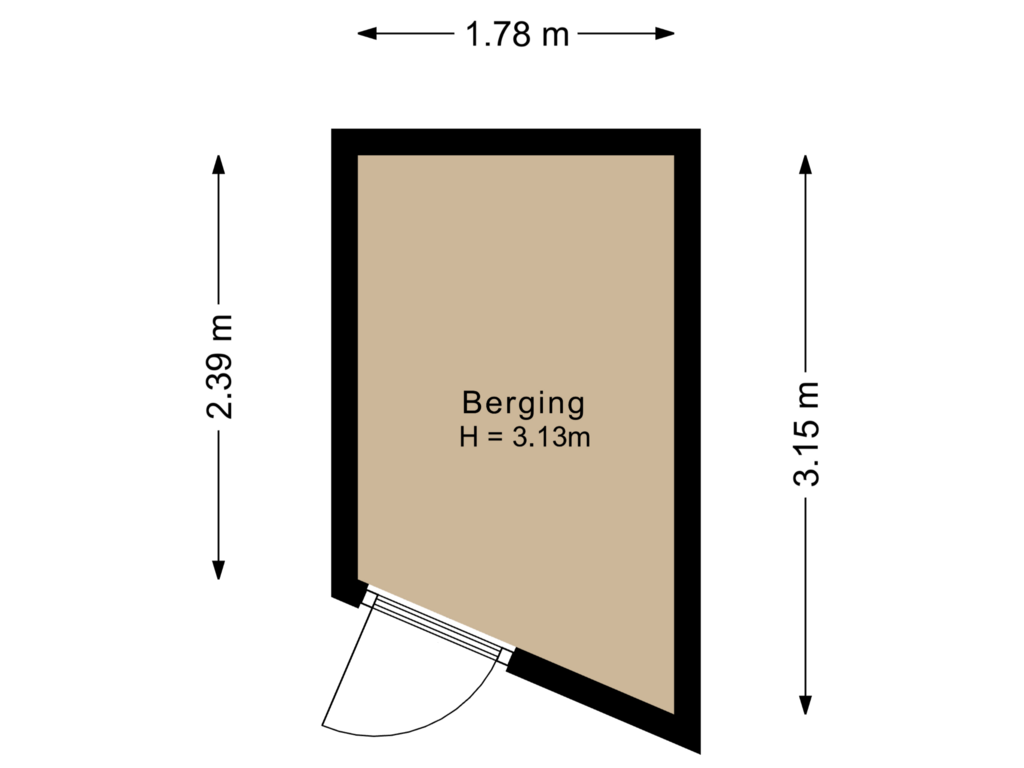 View floorplan of Berging of Steenakkerplein 18