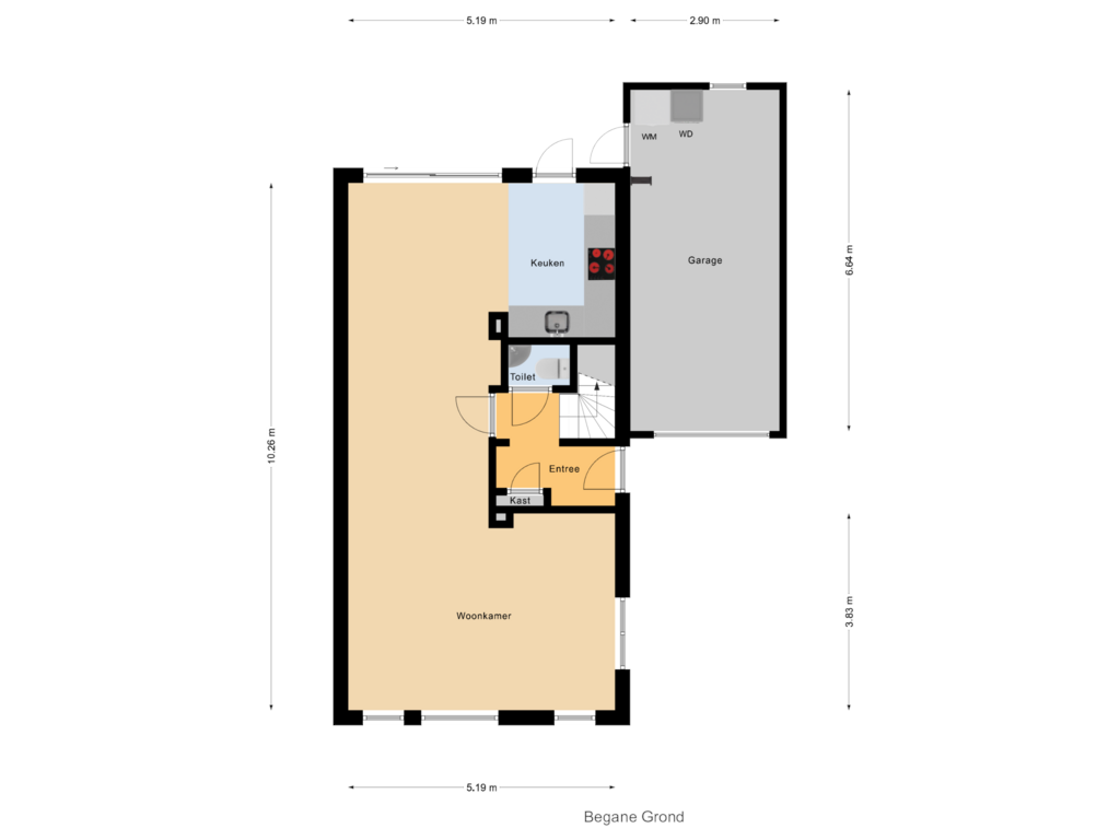 Bekijk plattegrond van Begane Grond van Mary Zeldenrust-Noordanusstraat 14