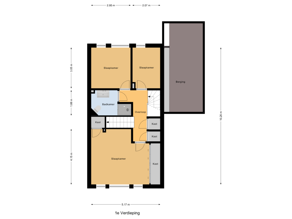 Bekijk plattegrond van 1e Verdieping van Mary Zeldenrust-Noordanusstraat 14