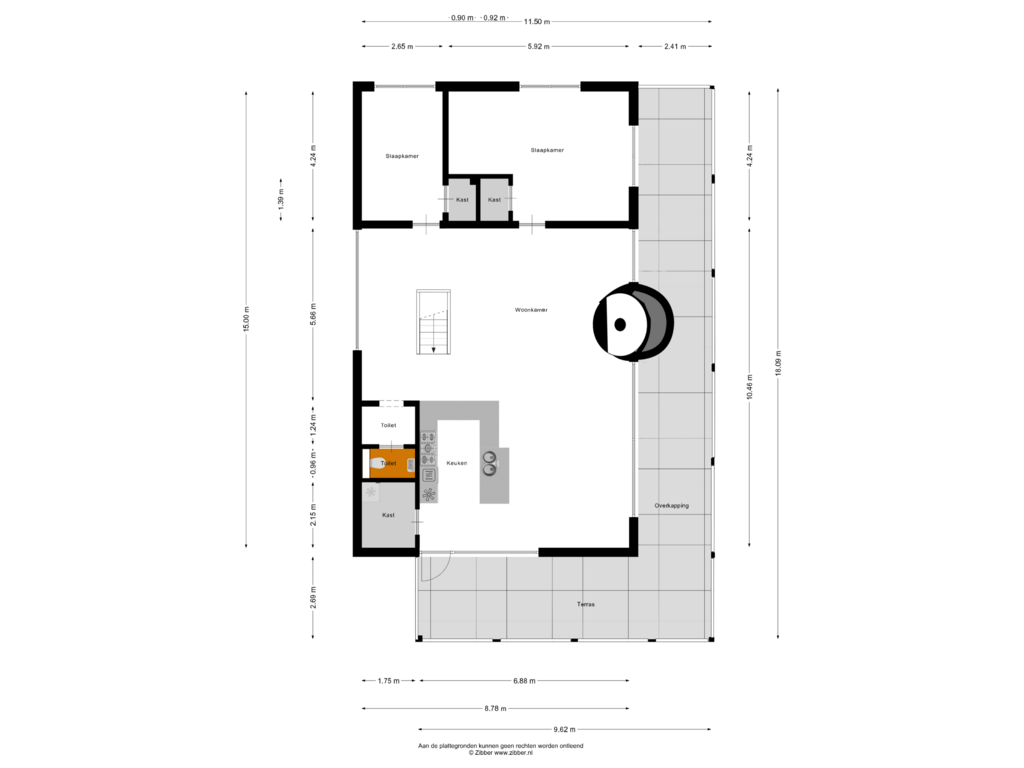 Bekijk plattegrond van Eerste Verdieping van Botterlaan 35