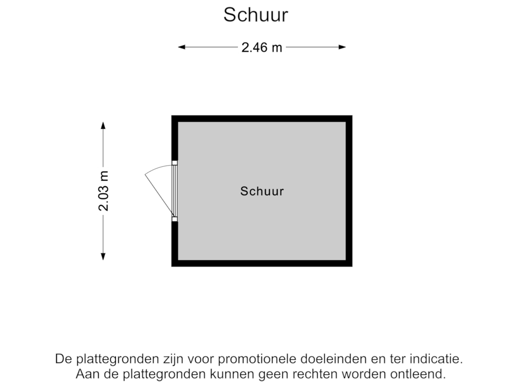 Bekijk plattegrond van Schuur van Hollywoodlaan 64