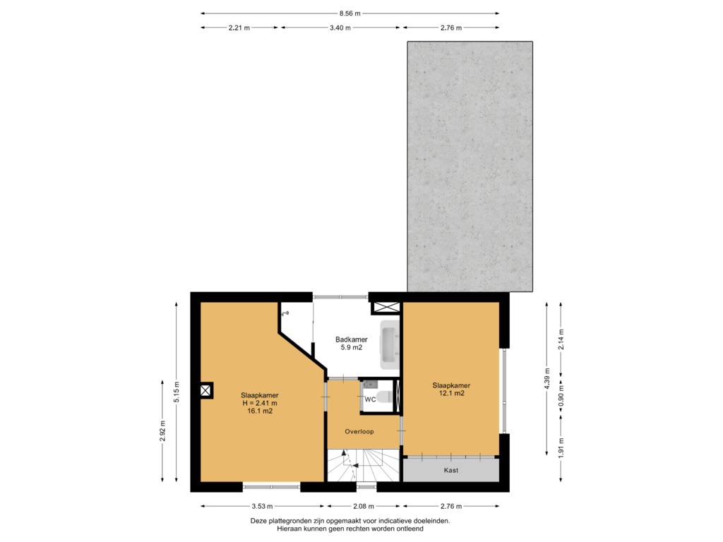 View floorplan of 1e Verdieping of Douschans 33