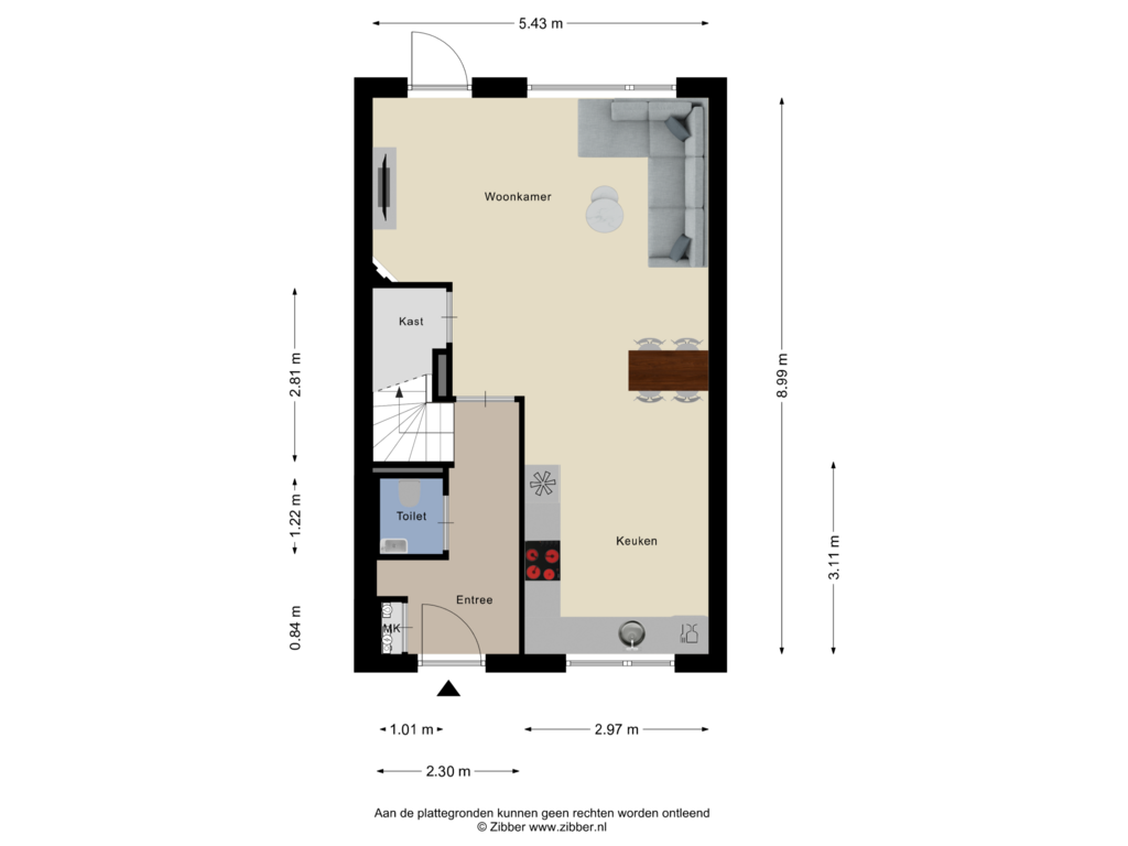 Bekijk plattegrond van Begane grond van Anna Blamanstraat 43