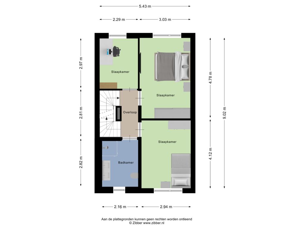 Bekijk plattegrond van Eerste verdieping van Anna Blamanstraat 43