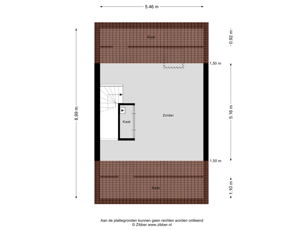 Bekijk plattegrond van Zolder van Anna Blamanstraat 43