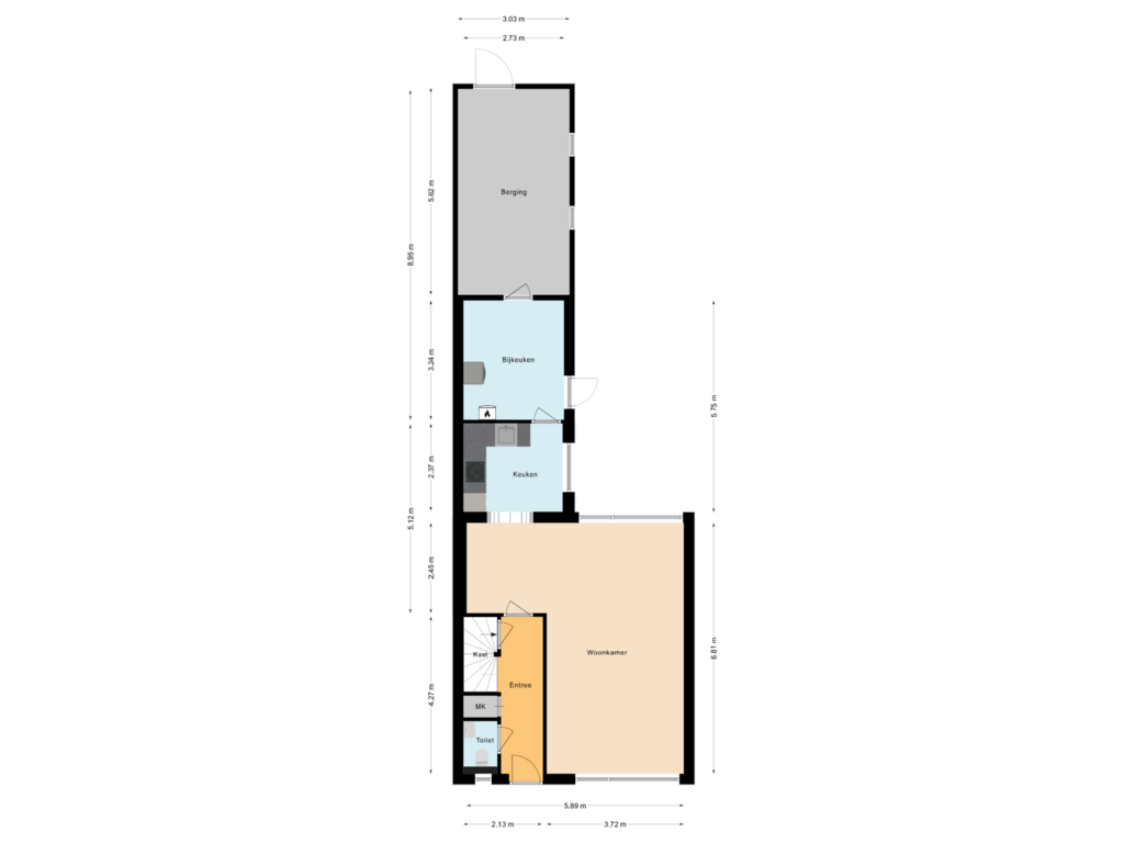 Bekijk plattegrond van Begane Grond van Baarlelaan 46