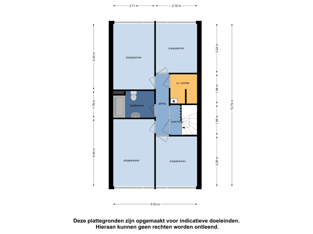 Bekijk plattegrond van Eerste Verdieping van Krodde 16