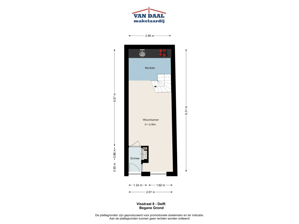 Bekijk plattegrond van Begane grond van Visstraat 8