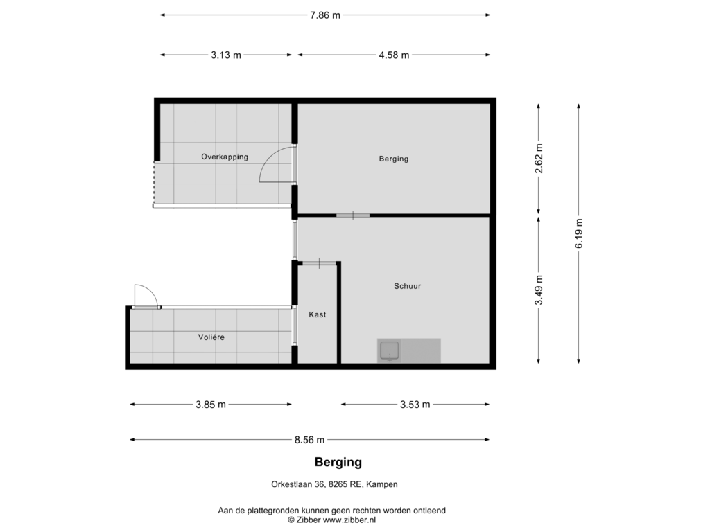 Bekijk plattegrond van Berging van Orkestlaan 36