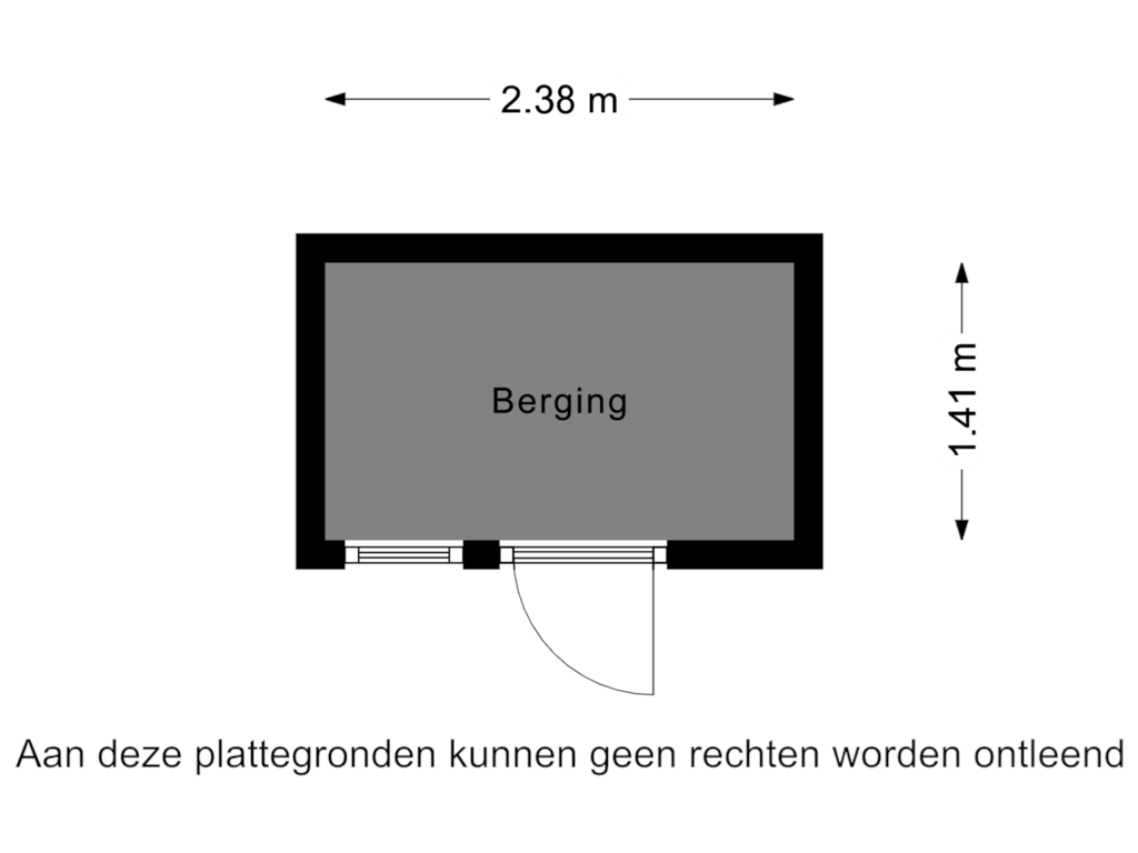 Bekijk plattegrond van Berging van Baerdijk 58