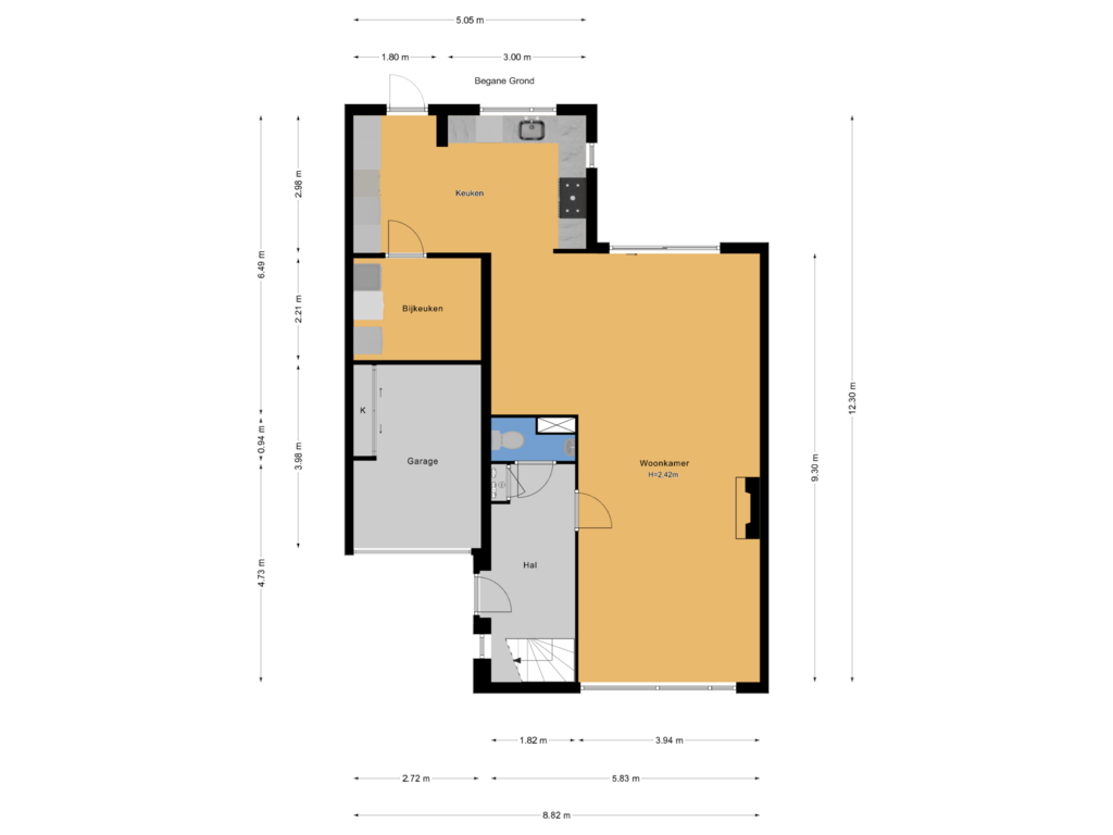 Bekijk plattegrond van Begane Grond van Charlotte Salomonlaan 11