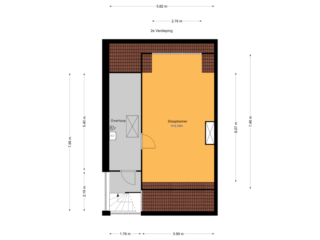 Bekijk plattegrond van 2e Verdieping van Charlotte Salomonlaan 11