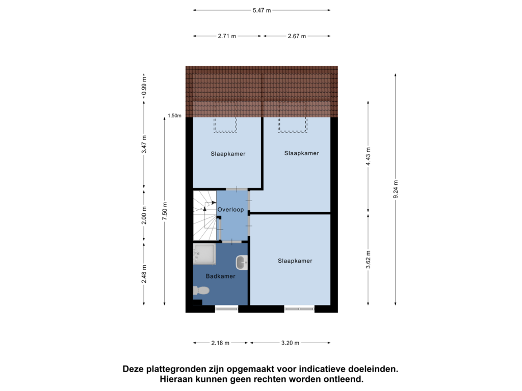 Bekijk plattegrond van Eerste Verdieping van Barten 80