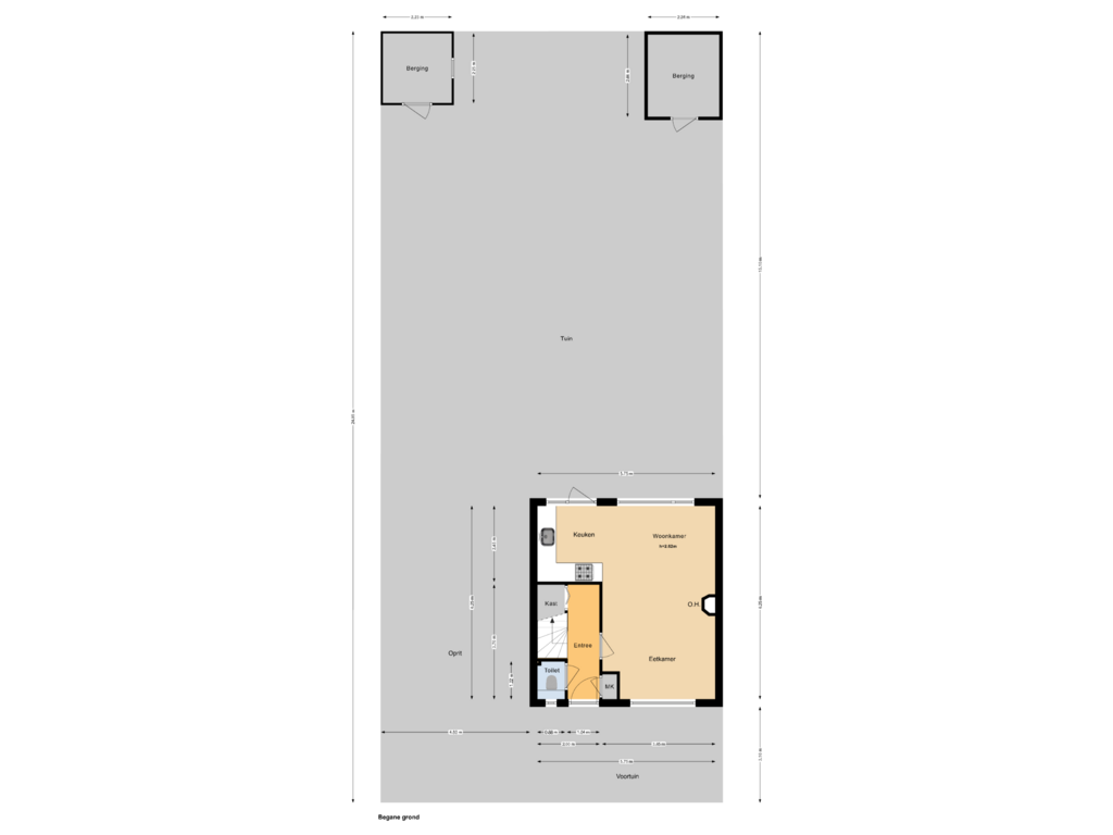 View floorplan of Begane grond of Paulus Emtinckweg 25