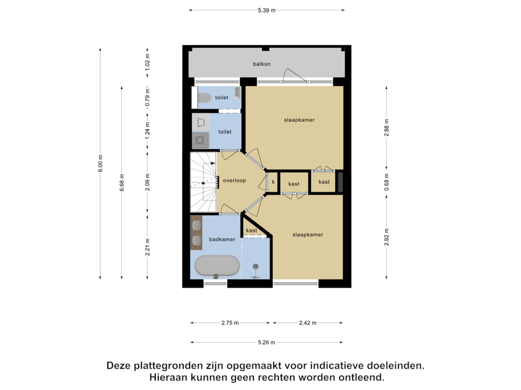 Bekijk plattegrond van Eerste Verdieping van Abraham Kuyperstraat 7