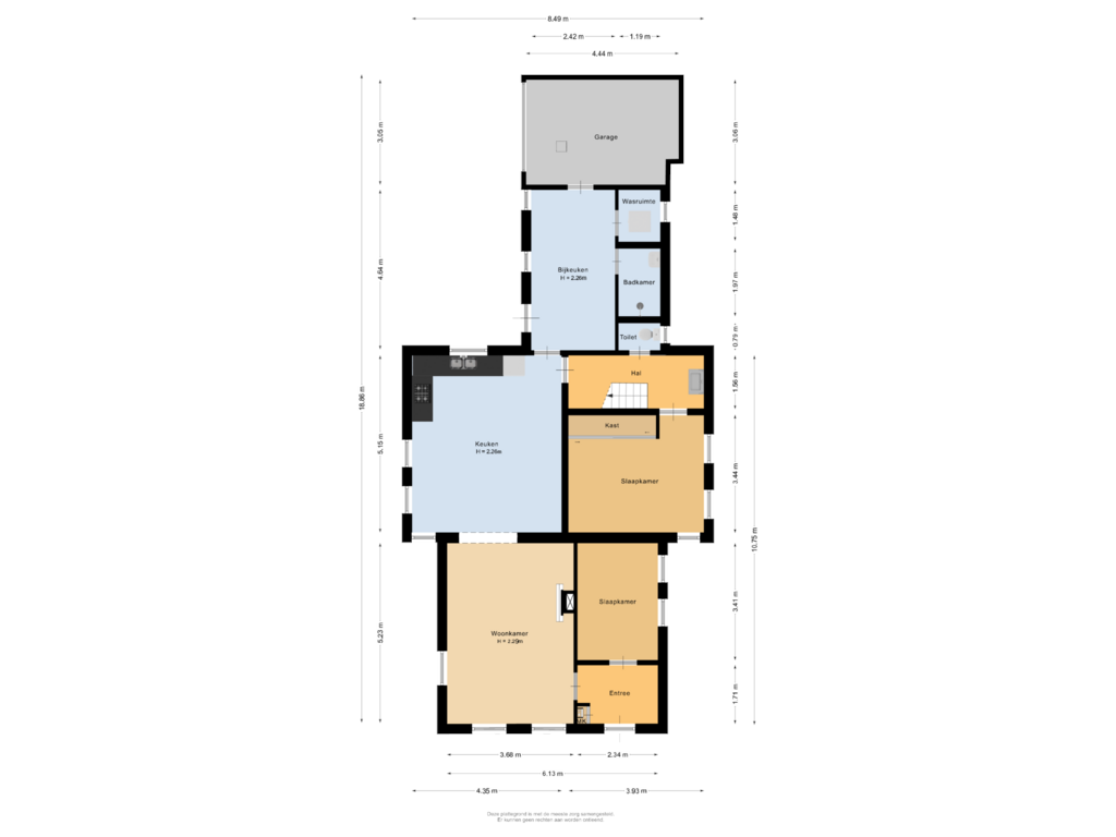 Bekijk plattegrond van Begane grond van Hoofdkade 144